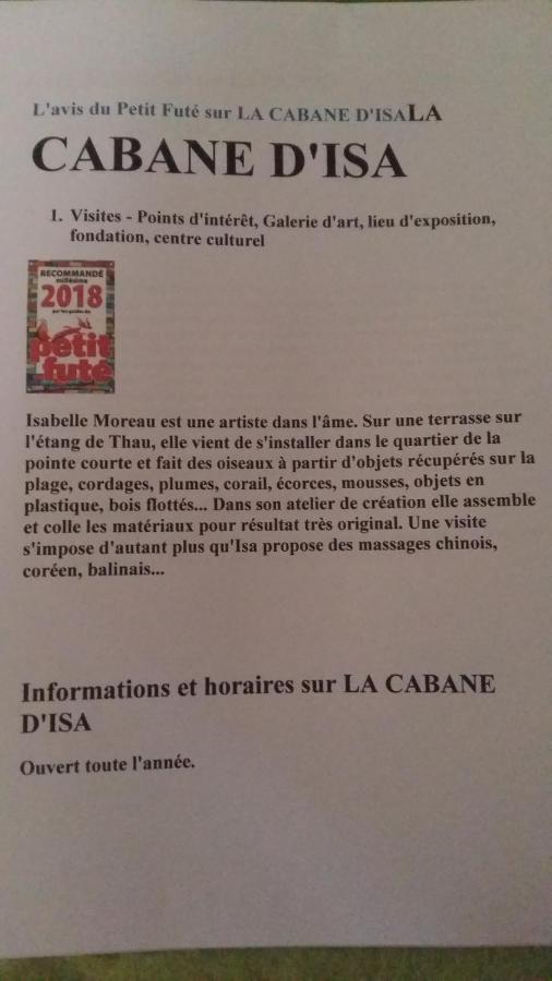 La Cabane D'Isa Sète Eksteriør bilde